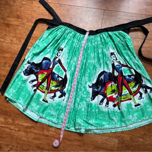 🐂 PinupGirl Dancing Matador Pinup Swing Full Circle Skirt - Picture 10 of 11